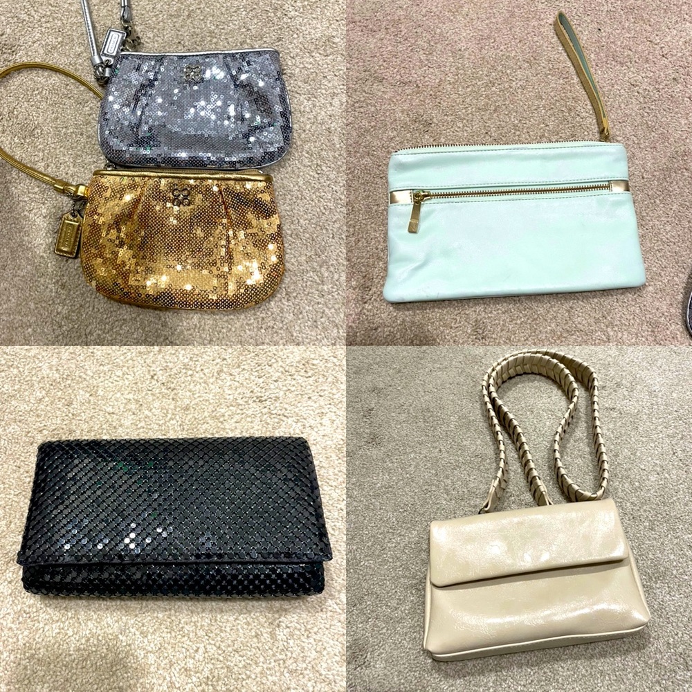 Set of 5 purses, coach, Anthropologie, White House black market